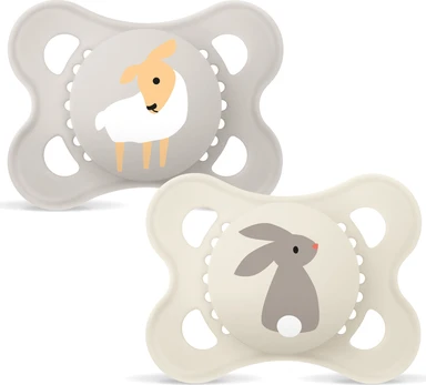 MAM - Original Silk Pacifiers - Neutral - 0-6m