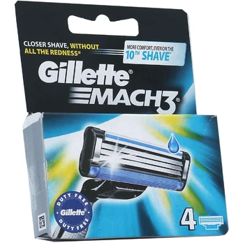 Gillette Mach3 Replacement Heads skustuvo galvutės, 4 vnt.