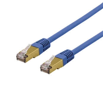 DELTACO S / FTP Cat6a pleistras, delta cert, LSZH, 2m, mėlynas