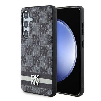 DKNY DKHCS24SPCPTSSK S24 S921 juoda/juodas hardcase Leather Checkered Mono Pattern & Printed Stripes
