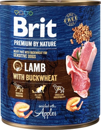 Konservai šunims Brit Premium Lamb with Buckwheat 800g