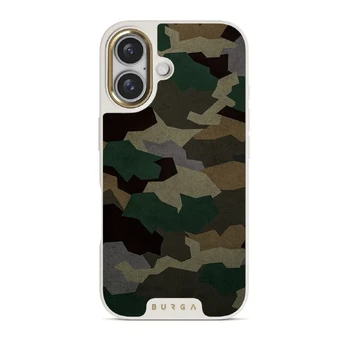 Tropical Green Camo - iPhone 16 Case, Elite Light (MagSafe) / Gold