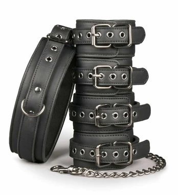 Easytoys Passkey Fetish set with collar, ankle- and wrist cuffs
