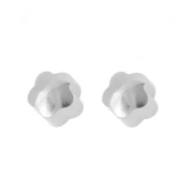 B&Y sterilūs sidabriniai auskarai - gėlytės forma, M dydis, 4mm