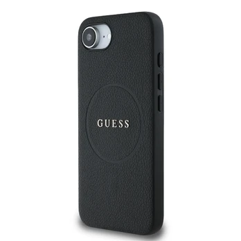Dėklas Guess PU Grained Classic Logo MagSafe Case for iPhone SE4 Juodas