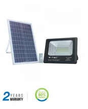 V-tac 35W LED prožektorius su saulės baterija, juodas, 6000K