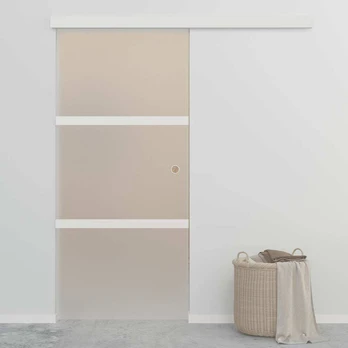 Stumdomos durys, sidabrinės, 90x205cm, aliuminis ir esg stiklas
