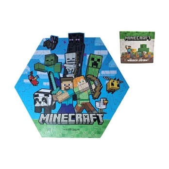 Minecraft 130 detalių formos medinė dėlionė