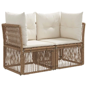 Sodo sofa 2-Vietų skaičius Smėlio poliratanas