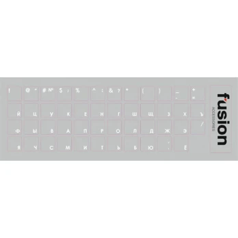 "Laminated Stickers RU / ENG" Transparent/White