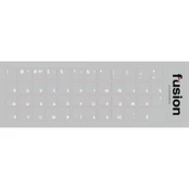 "Laminated Stickers RU / ENG" Transparent/White kaina