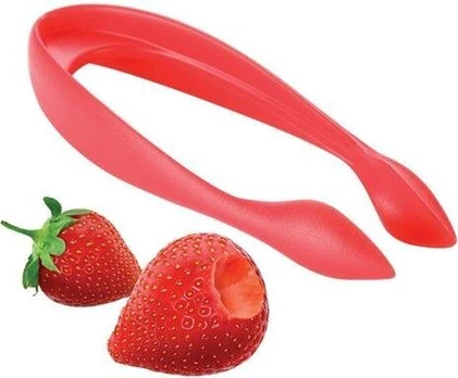 Tescoma įrankis braškėms valyti, raudonas