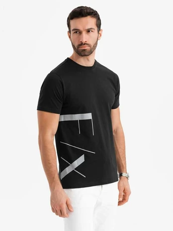 men's t-shirt-juodas