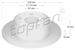 Stabdžių diskas TOPRAN 400 859 kaina