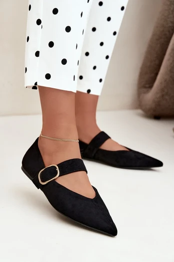 Juodos balerinos su sagtimi Step in style