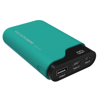 Powerbank Realpower PB-7500C 7500mAh Žalias