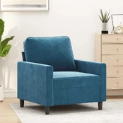 Sofa Krėslas, mėlynos spalvos, 60cm, aksomas kaina