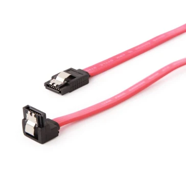 DELTACO SATA / SAS cable, angled (down) straight, 0.5m Standard Serial ATA / SAS cable for HDD with