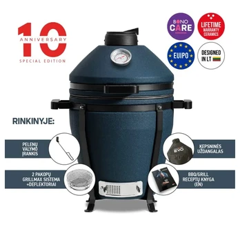 Anglinis grilis Kamado Bono Evo Minimo matinis mėlynas
