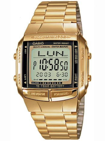 Laikrodis vyrams Casio DATABANK Auksinis (Ø 38 mm)