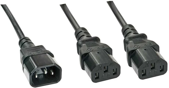 Lindy 1M C14 To 2 X Iec C13 Extension Cable