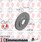 Stabdžių diskas ZIMMERMANN 600.3218.20 kaina