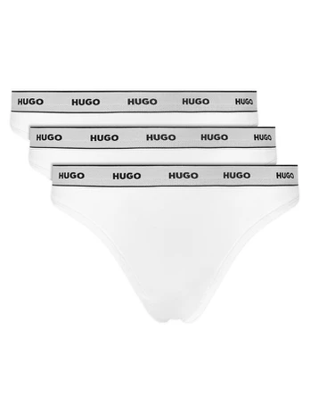 HUGO Stringų komplektas Triplet Thong Stripe 50545680 Balta