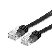 Value Utp Cat.6 Flat Network Cable, Juodas 1 M