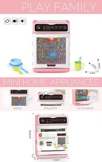 Dishwasher with Lights and Sounds Pink