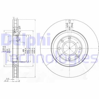 Stabdžių diskas DELPHI BG3529