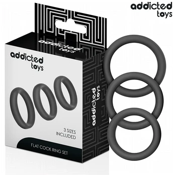Addicted Toys Flat Silicone Support Rings Set - 3 Sizes, Hypoallergenic
