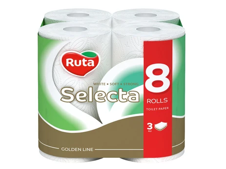 Tualetinis popierius 8vnt 3sl ruta selecta balta