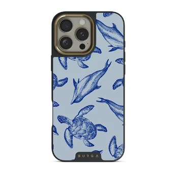 Aquatic Dance - iPhone 16 Pro Case, Elite Dark (MagSafe) / Gold