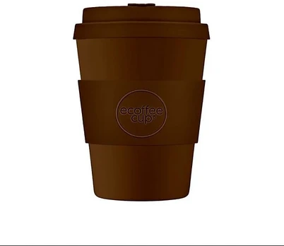 Ecoffee cup Puodelis išsinešimui Ecoffee Cup Solid Colours Spooky Action 350 ml – Ruda