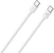 RealPower Lade/Datenkabel USB-C auf USB-C 2m baltas 3A kaina