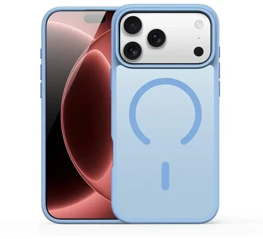 Dėklas DUX DUCIS case YIND compatible with MagSafe for iPhone 18 Pro Max / 17 Pro Max (Open Ring Version) light mėlynas