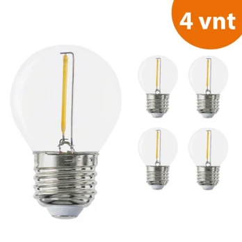 Led lemputė 1 W E27 (G45) GLOW modeliui (4 vnt)