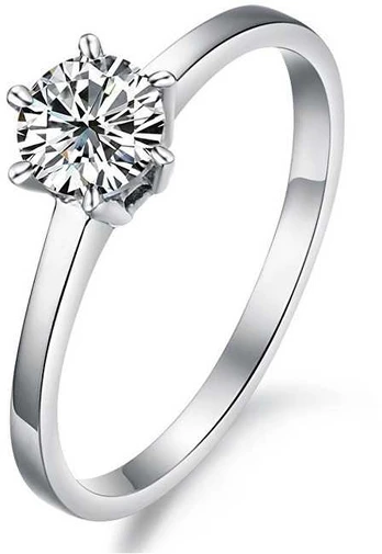 Troli Nerūdijantis plienas ring with crystal KRS-126