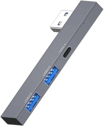 Usb 3.0 šakotuvas: 3 prievadai (usb 3.0, Usb 2.0, Type C)