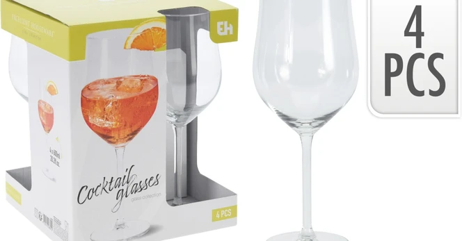 Kokteilių taurės, 600 ml, 4 vnt.