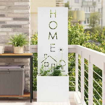 Sodo Vazonas su Dekoratyvine Panele Balta 50 x 140 cm