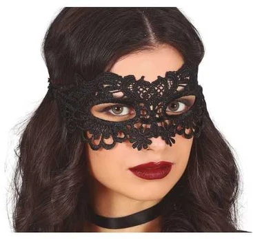 Fiesta Sort blonde maske med blomster