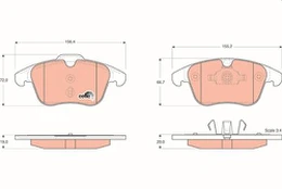 TRW GDB1683 Brake pad set