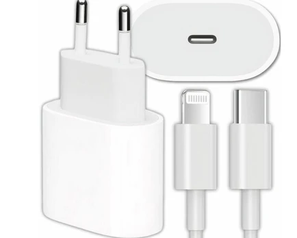 Greitasis telefono įkroviklis 20w + 1m kabelis / usb-c - iphone apšvietimas