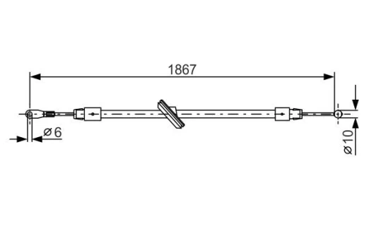 Trosas, stovėjimo stabdys BOSCH 1 987 482 028