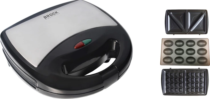Sumuštinių keptuvė - vaflinė Brock SSM 2004 SS, 750 W