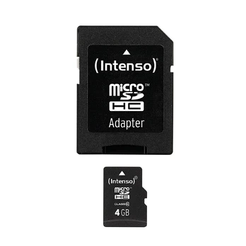 Atminties kortelė „Intenso SDHC“ kortelė, 4 GB, 10 klasė