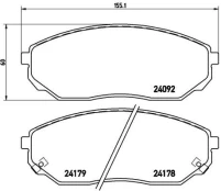 Stabdžių trinkelių rinkinys, diskinis stabdys BREMBO P 30 019 kaina