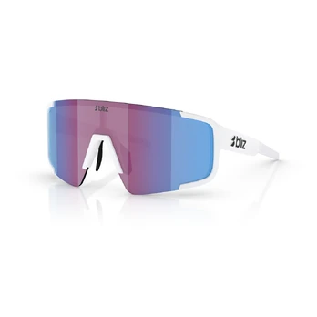 BLIZ P003 Small akiniai | Nano Optics - Nordic Light | Matte White - Rose Violet Mirror Blue