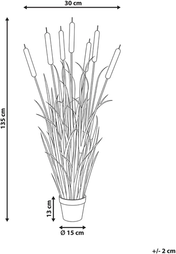 Beliani Dirbtinis augalas BULRUSH 135 cm žalias